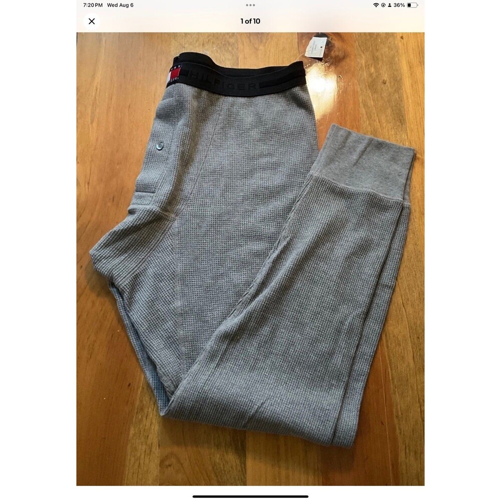 Tommy Hilfiger Men's Size 2XL Gray Knit Thermal Base Layer Jogger Pants New/Tag